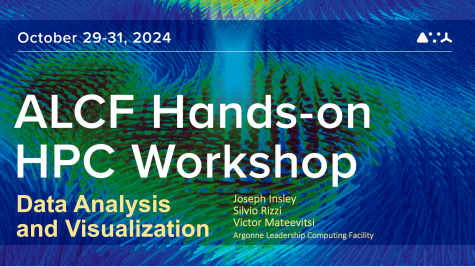 Data Analysis and Visualization at ALCF Hands-on HPC Workshop