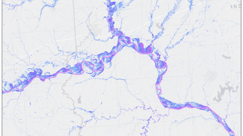 Flood inundation visualization generated by the TRITON model