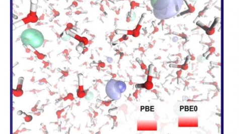 electronic properties of aqueous solutions of NaCl with density functional theory and hybrid functionals