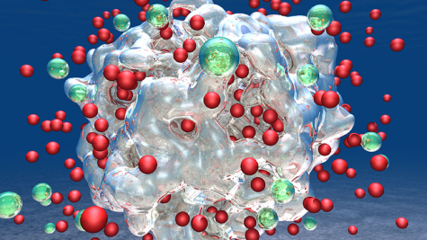 H2 production from water using a LiAl particle