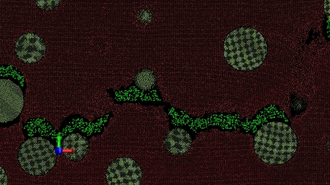 simulation of the oxidation of a fractured alumina matrix embedded with silicon carbide nanoparticles