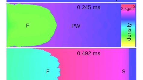 Three-dimensional reactive Navier-Stokes direct numerical simulation of a flame acceleration