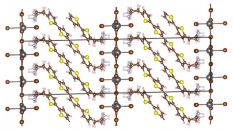 Molecular structure of the layered hybrid perovskite.