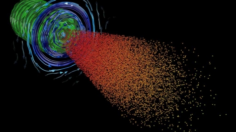 Interaction of a fast-ignition-scale laser with a dense DT plasma.