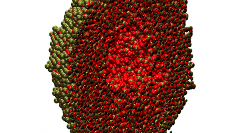 A gas phase oxidation leading to formation of hollow oxide iron nanoparticle.