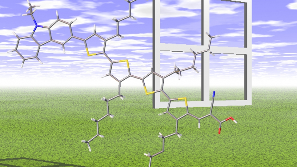 Abstract representation of solar-powered windows 