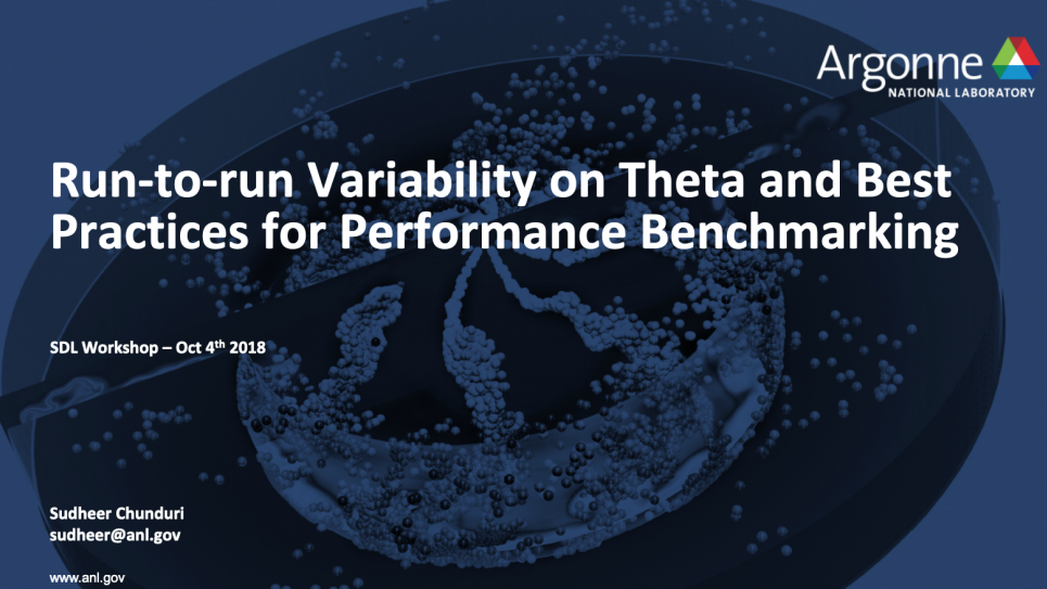 Run-to-run Variability on Theta and Best Practices for Perfomance Benchmarking