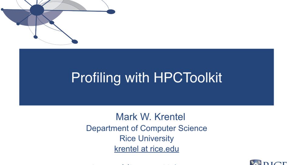 Profiling w/ HPCToolkit Screen Shot