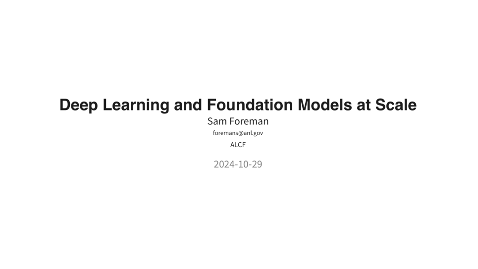 Deep Learning Foundation at 2024 ALCF Hands-on HPC Workshop 