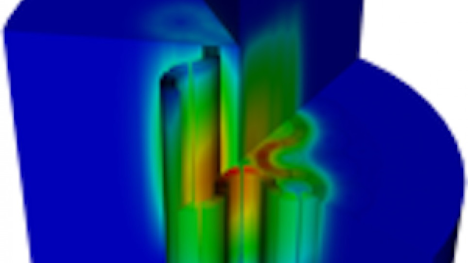 Advanced Test Reactor Geometry and UNIC Flux Solution; fast flux.