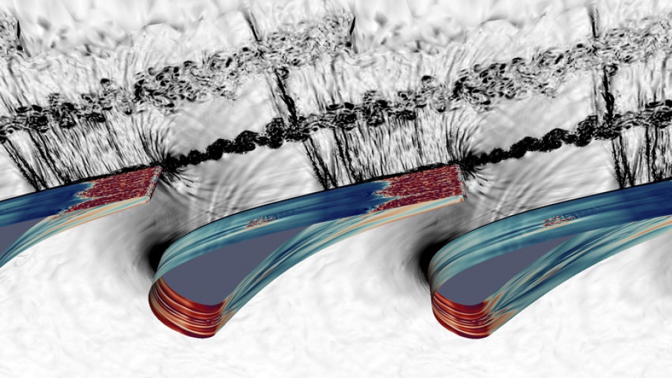 Flow in the transonic turbine inlet guide vane LS89 at Re=1.2 million,