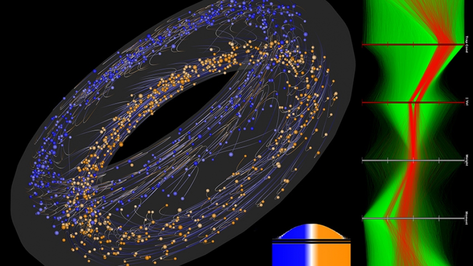 Simulation of microturbulence in a tokamak fusion device